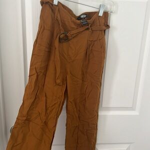 Rewash Women's Small Black Pull-on Belt Pockets Wide Leg Pant